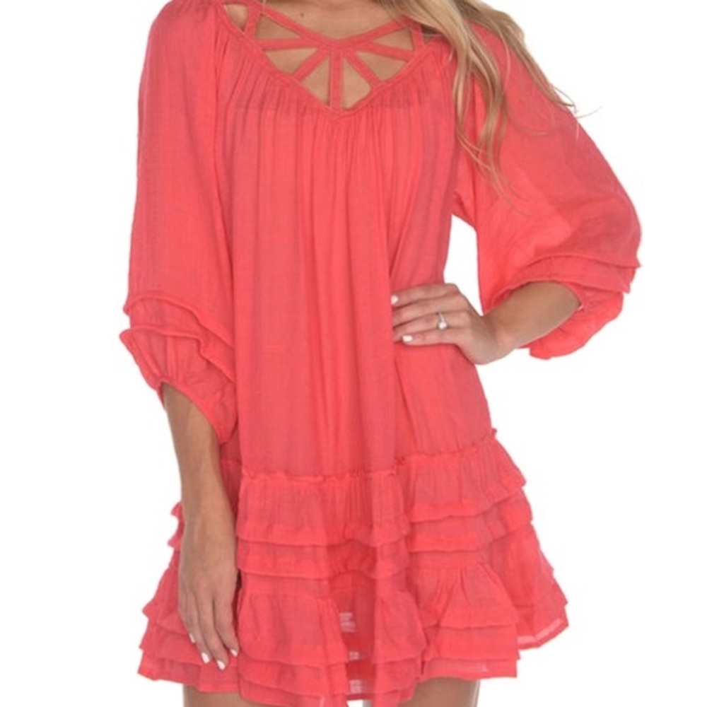 Umgee | Ruffled Boho Tunic Ruffle Dress - Picture 2 of 8